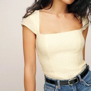 Reformation Cora Top Ivory - Size 2